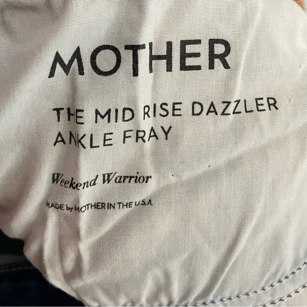 MOTHER The Mid‎ Rise Dazzler Ankle Fray Weekend Warrior Jeans Size 28 - Picture 9 of 13